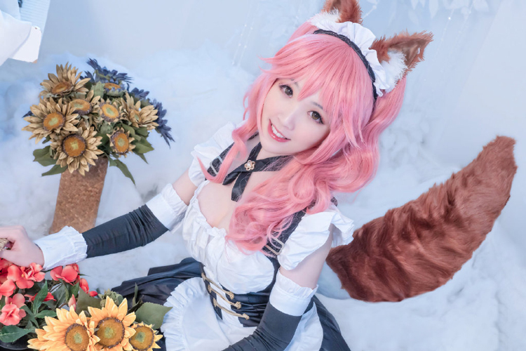 YY直播美女主播少寒Shine玉藻前FGOcos性感写真照片第9张