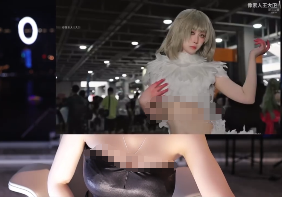 米娜参加BW漫展,修女造型成全场MVP,播放现场尺度视频险些扣分(图7)