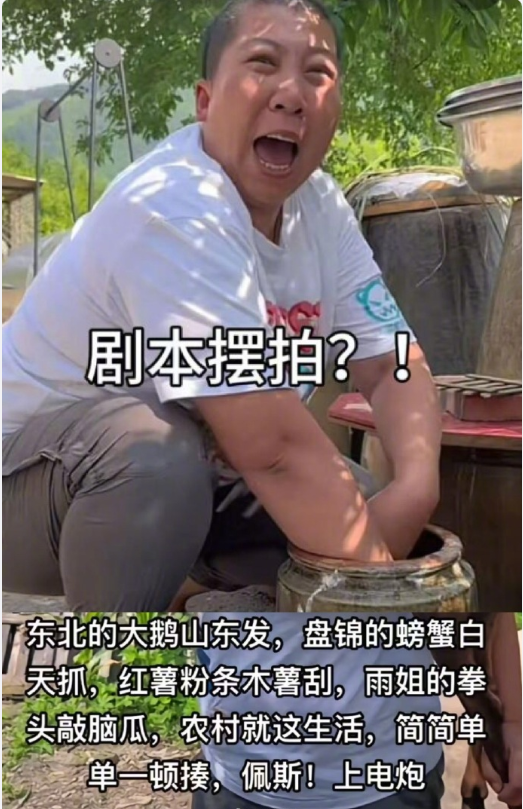 全都是摆拍，东北雨姐上央视20分钟！大美辟谣满背文身花8万？(图2)