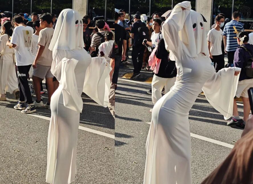 看的不是脸而是身材，“幽灵娘”cos爆火出圈，美女网红名利双收(图3)