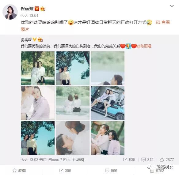 高露晒与佟丽娅合照，丫丫聊天截图回应，俩人聊天也太搞笑了(图1)